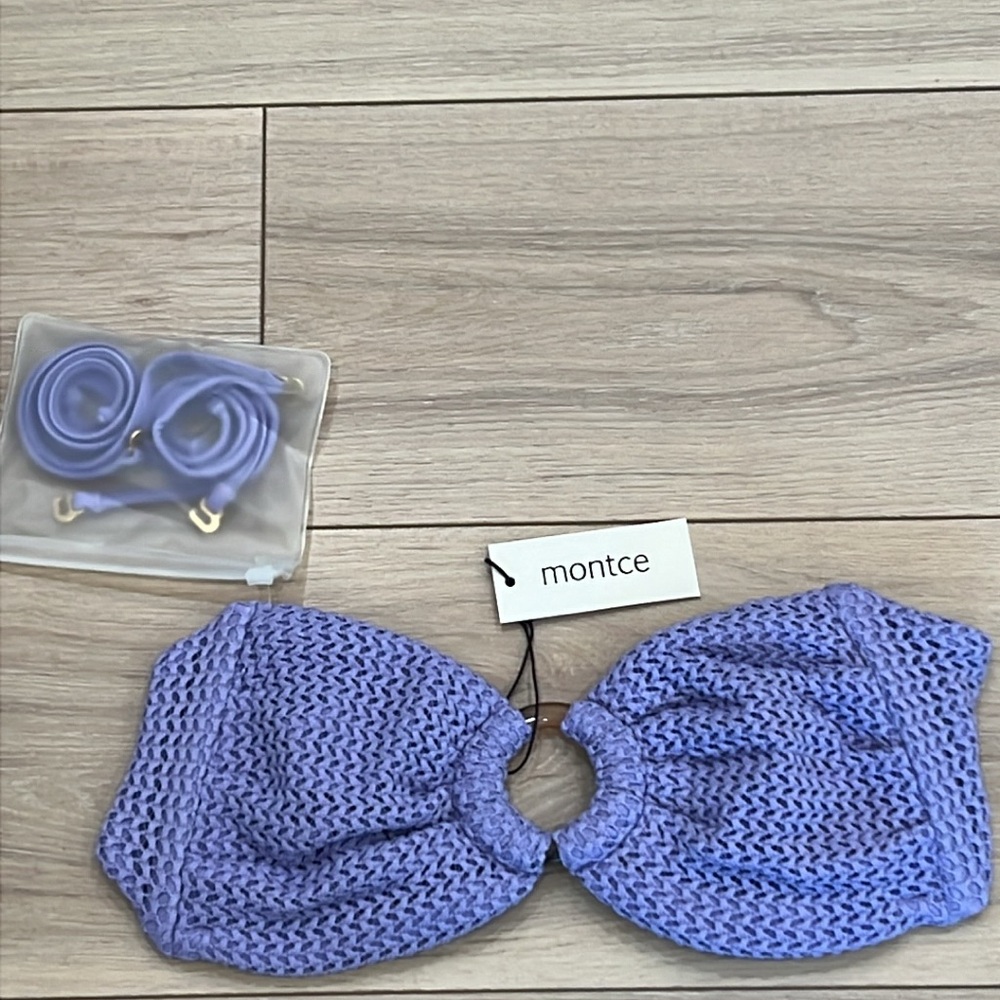 MONTCE Lavender Crochet Tori Ties Bandeau Bikini Top - Picture 6 of 13